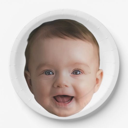 Custom Baby Face, Funny custom photo Papieren Bordje (Voorkant)