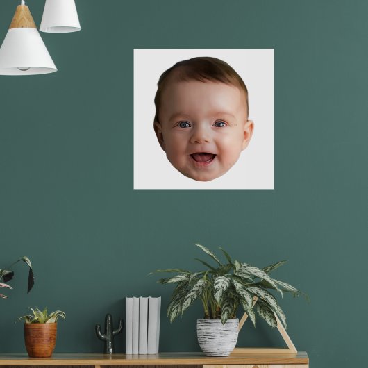 Custom Baby Face, Funny custom photo Poster (Woonkamer 1)