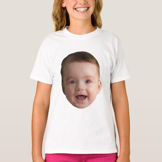 Custom Baby Face, Funny custom photo T-shirt (Voorkant)