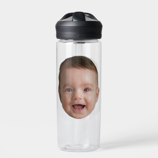 Custom Baby Face, Funny custom photo Waterfles (Voorkant)
