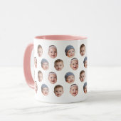 Custom Baby Face Mug Baby 3 Photos Mok (Voorkant links)