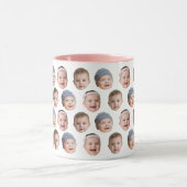 Custom Baby Face Mug Baby 3 Photos Mok (Midden)