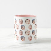 Custom Baby Face Mug Baby 3 Photos Mok (Midden)