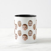 Custom Baby Face personalized photo  Mok (Midden)