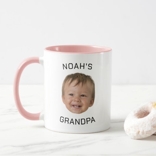 Custom Baby Face Photo Grandpa Mok (Met donut)