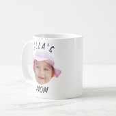 Custom Baby Face Photo Mom Gift Koffiemok (Voorkant links)