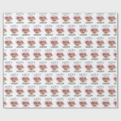 Custom Baby Face Photo Text Grandpa Cadeaupapier (Vlak)