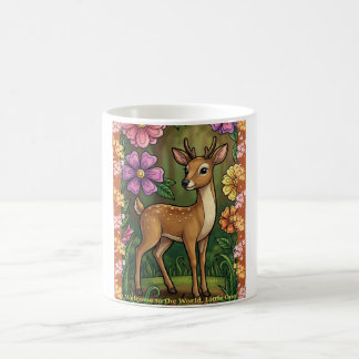 Custom Baby Fawn Mug- Personalized Woodland Name Koffiemok