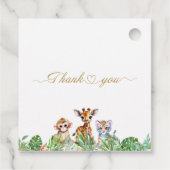 Custom Baby Giraffe Baby shower gunst Labels (Achterkant)