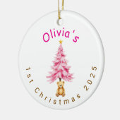 Custom Baby Girl First Christmas Ornament  (Links)