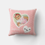 Custom Baby Girl Photo Sierkussen (Achterkant)