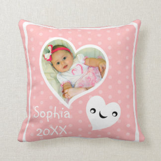 Custom Baby Girl Photo Sierkussen