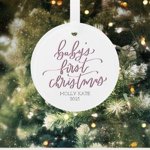 Custom Baby Girl's eerste kerst Ornament