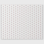 Custom Baby Girl's Happy Birthday Roze Naam Cadeaupapier (Vlak)