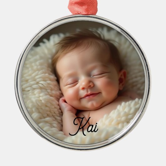 Custom Baby Ornament – Dream Softly (Voorkant)