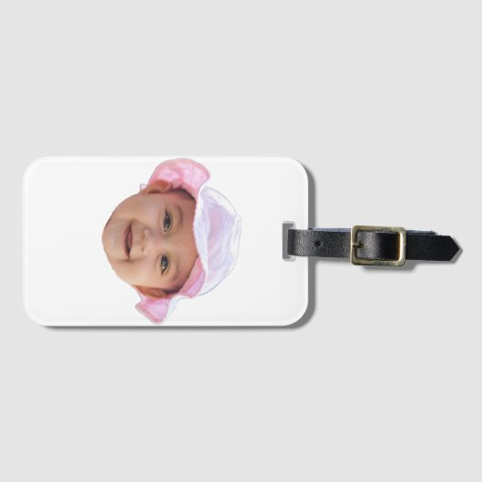 Custom Baby Photo, Baby Photo Face Bagagelabel (Voorkant (horizontaal))