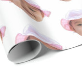 Custom Baby Photo, Baby Photo Face Cadeaupapier (Rol Hoek)
