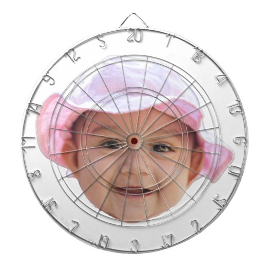 Custom Baby Photo, Baby Photo Face Dartbord (Voorkant)