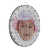 Custom Baby Photo, Baby Photo Face Dartbord (Voorkant Links)