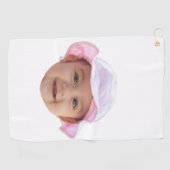 Custom Baby Photo, Baby Photo Face Golfhanddoek (Horizontaal)