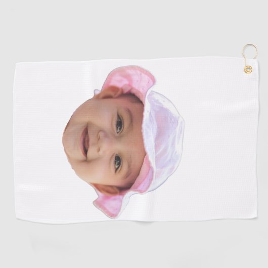 Custom Baby Photo, Baby Photo Face Golfhanddoek (Horizontaal)