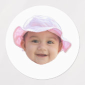 Custom Baby Photo, Baby Photo Face Labels (Design 1)