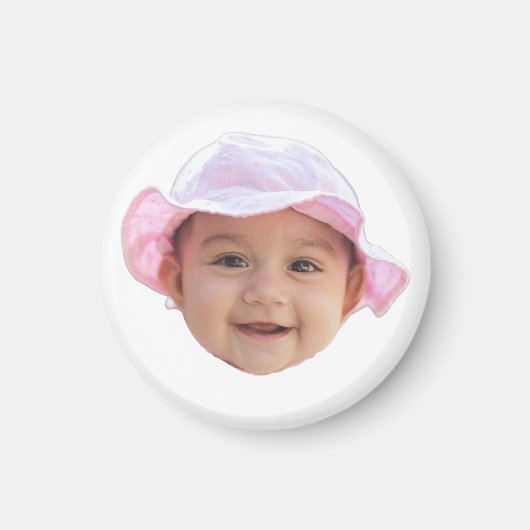 Custom Baby Photo, Baby Photo Face Magneet (Voorkant)