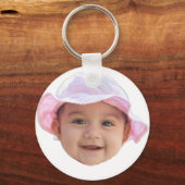 Custom Baby Photo, Baby Photo Face Sleutelhanger (Voorkant)