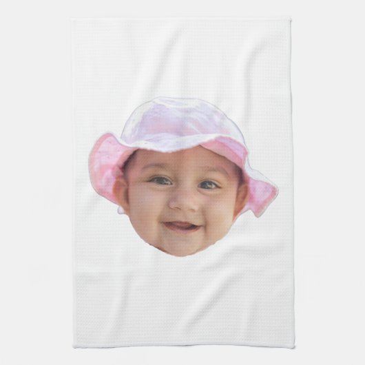 Custom Baby Photo, Baby Photo Face Theedoek (Verticaal)