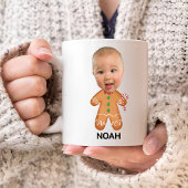 Custom Baby Photo Face Funny Christmas Gingerbread Koffiemok