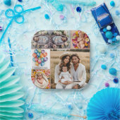 Custom Baby Photo Paper Plate – Brown Frame Papieren Bordje (Feest)