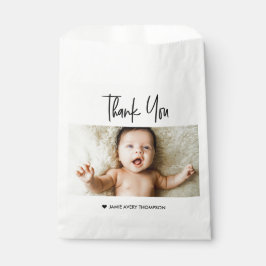 Custom Baby Photo Thank You Favor Bags Modern  Bedankzakje