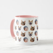 Custom Baby Picture Mug with Repeating Faces  Mok (Voorkant links)