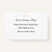 Custom Baby Reveal Kaart Badge (Voorkant)