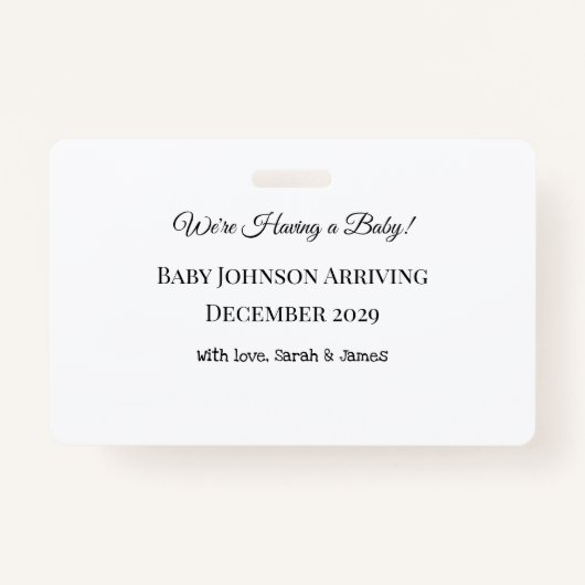 Custom Baby Reveal Kaart Badge (Voorkant)