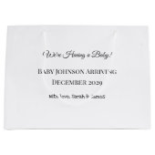 Custom Baby Reveal Kaart Groot Cadeauzakje (Voorkant)