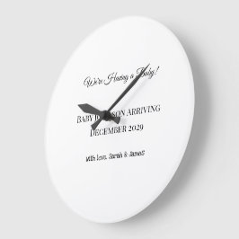 Custom Baby Reveal Kaart Grote Klok