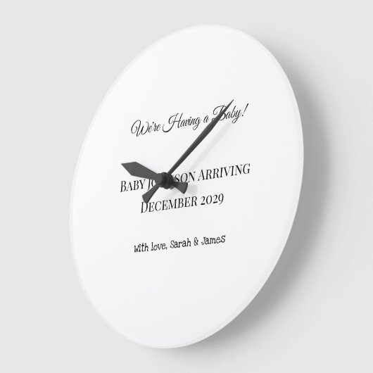 Custom Baby Reveal Kaart Grote Klok (Hoek)