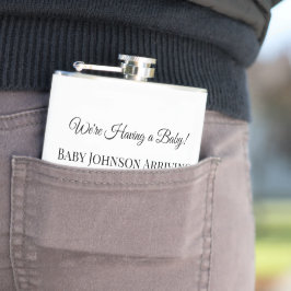 Custom Baby Reveal Kaart Heupfles