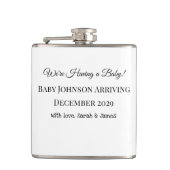 Custom Baby Reveal Kaart Heupfles (Voorkant)