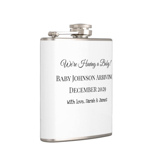 Custom Baby Reveal Kaart Heupfles (Rechts)