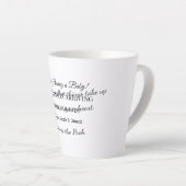 Custom Baby Reveal Kaart Latte Mok (Rechterhoek)