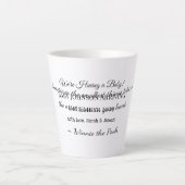 Custom Baby Reveal Kaart Latte Mok (Voorkant)