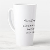 Custom Baby Reveal Kaart Latte Mok (Linkerhoek)