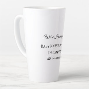 Custom Baby Reveal Kaart Latte Mok