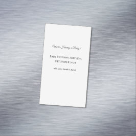 Custom Baby Reveal Kaart Magnetisch Visitekaartje