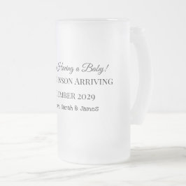 Custom Baby Reveal Kaart Matglas Bierpul