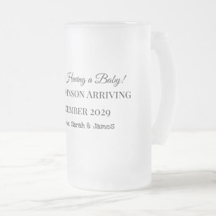 Custom Baby Reveal Kaart Matglas Bierpul