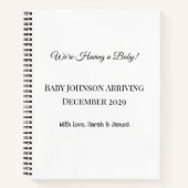 Custom Baby Reveal Kaart Notitieboek (Voorkant)