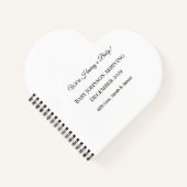 Custom Baby Reveal Kaart Notitieboek (Voorkant)